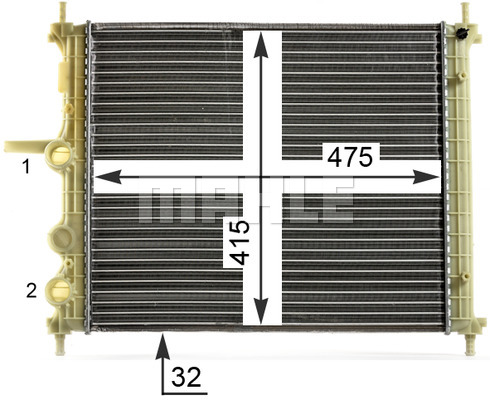 Ilustracja CR 1998 000P MAHLE chłodnica cieczy