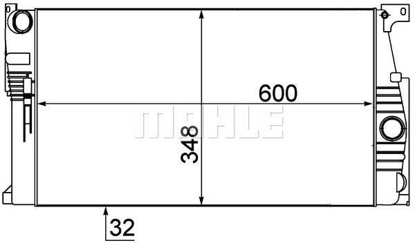 Ilustracja CR 1908 000P MAHLE chłodnica cieczy