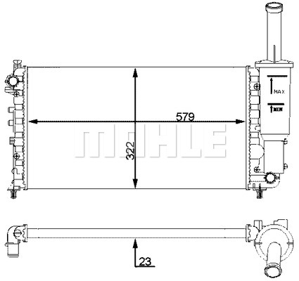 Ilustracja CR 2037 000S MAHLE chłodnica cieczy