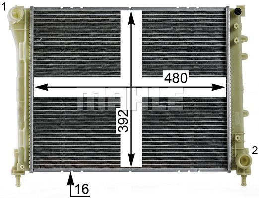 Ilustracja CR 2004 000P MAHLE chłodnica cieczy