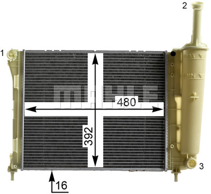 Ilustracja CR 2005 000P MAHLE chłodnica cieczy
