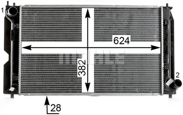 Ilustracja CR 2016 000P MAHLE chłodnica cieczy