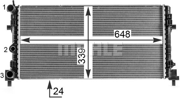 Ilustracja CR 2082 000P MAHLE chłodnica cieczy