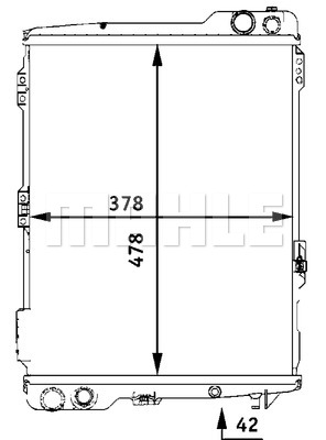 Ilustracja CR 254 000S MAHLE chłodnica cieczy