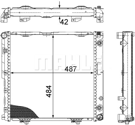 Ilustracja CR 291 000S MAHLE chłodnica cieczy