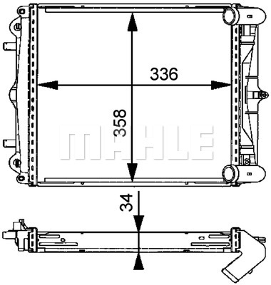 Ilustracja CR 370 000P MAHLE chłodnica cieczy