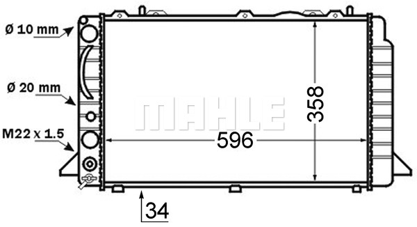 Ilustracja CR 396 000S MAHLE chłodnica cieczy