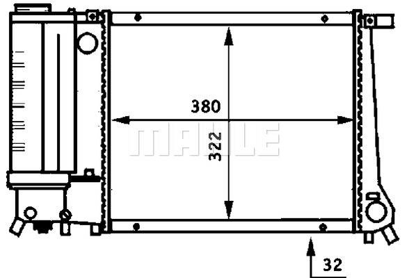 Ilustracja CR 483 000S MAHLE chłodnica cieczy