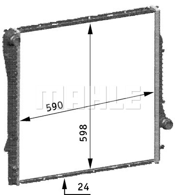 Ilustracja CR 566 000S MAHLE chłodnica cieczy