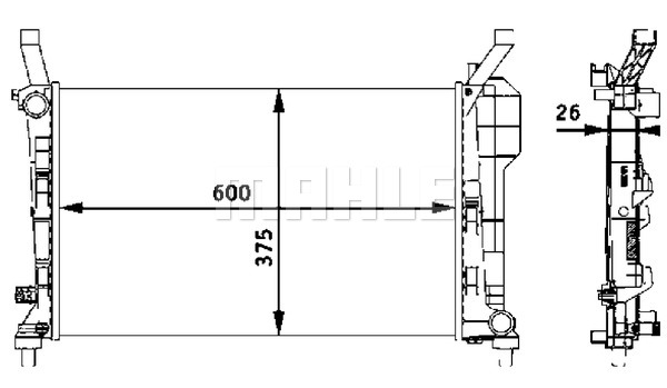 Ilustracja CR 660 000S MAHLE chłodnica cieczy