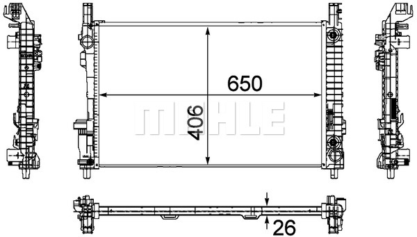 Ilustracja CR 781 000P MAHLE chłodnica cieczy