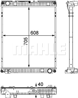 Ilustracja CR 784 000P MAHLE chłodnica cieczy