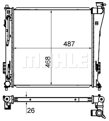 Ilustracja CR 847 000S MAHLE chłodnica cieczy