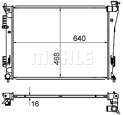 Ilustracja CR 846 000S MAHLE chłodnica cieczy