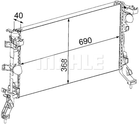 Ilustracja CR 896 000P MAHLE chłodnica cieczy
