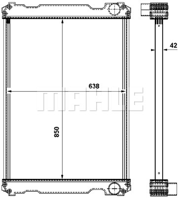 Ilustracja CR 863 000P MAHLE chłodnica cieczy