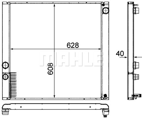 Ilustracja CR 915 000P MAHLE chłodnica cieczy