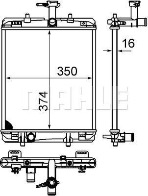 Ilustracja CR 998 000S MAHLE chłodnica cieczy