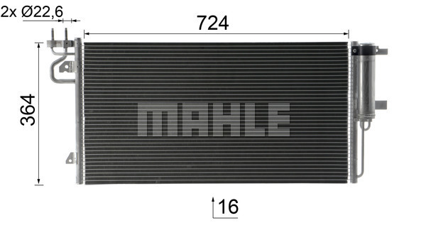 Ilustracja AC 103 000P MAHLE skraplacz, klimatyzacja