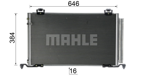 Ilustracja AC 823 000P MAHLE skraplacz, klimatyzacja