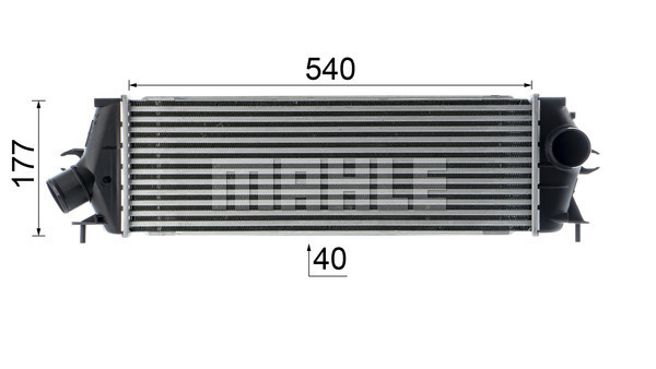 Ilustracja CI 534 000P MAHLE chłodnica powietrza doładowującego - intercooler