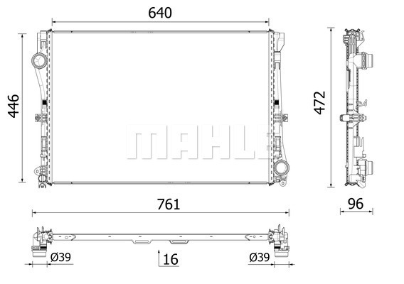 Ilustracja CR 2603 000P MAHLE chłodnica cieczy
