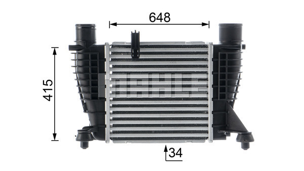 Ilustracja CI 12 000P MAHLE chłodnica powietrza doładowującego - intercooler