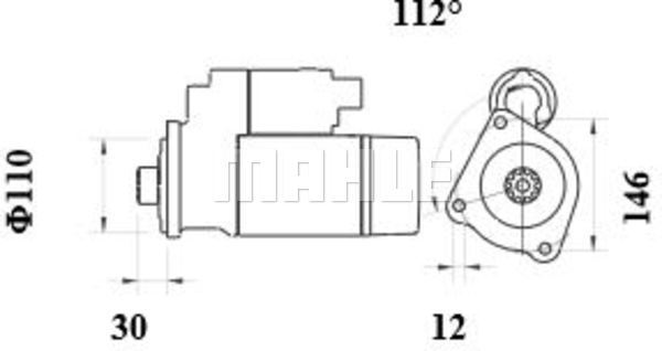 Ilustracja MS 1007 MAHLE rozrusznik