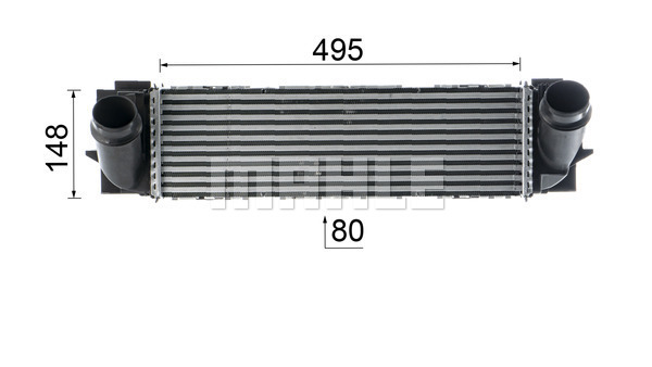 Ilustracja CI 149 000P MAHLE chłodnica powietrza doładowującego - intercooler