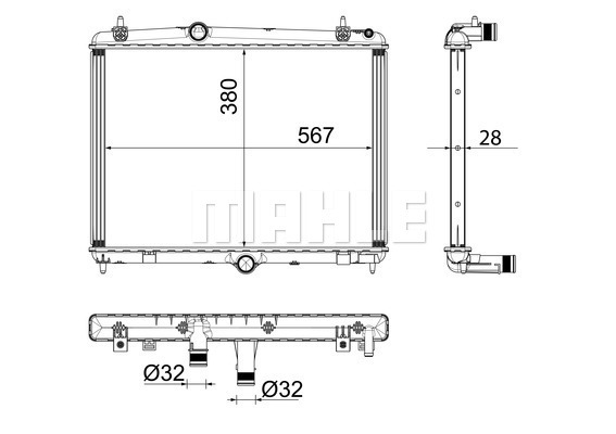 Ilustracja CR 2113 000P MAHLE chłodnica cieczy