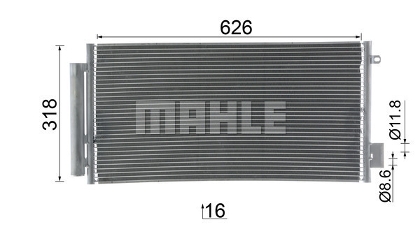 Ilustracja AC 983 000S MAHLE skraplacz, klimatyzacja