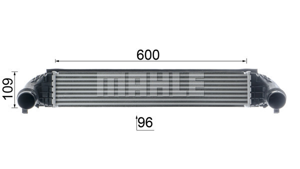 Ilustracja CI 638 000P MAHLE chłodnica powietrza doładowującego - intercooler