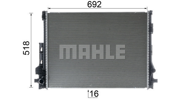 Ilustracja CR 2605 000P MAHLE chłodnica cieczy
