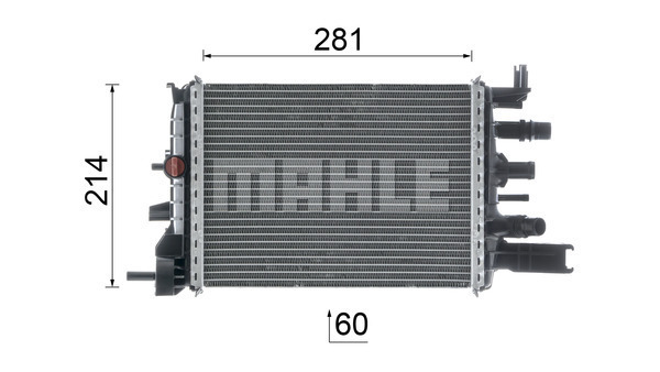 Ilustracja CR 2632 000P MAHLE chłodnica cieczy