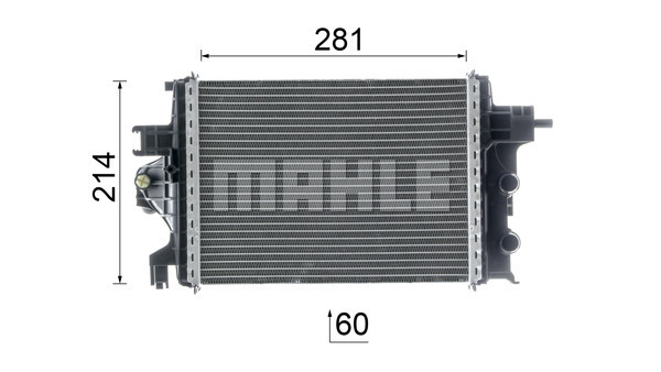 Ilustracja CR 2634 000P MAHLE chłodnica cieczy