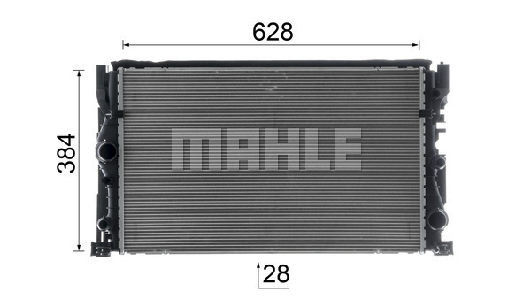 Ilustracja CR 2635 000P MAHLE chłodnica cieczy