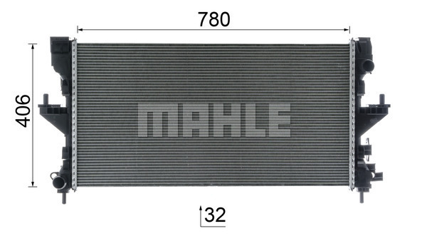 Ilustracja CR 2638 000P MAHLE chłodnica cieczy