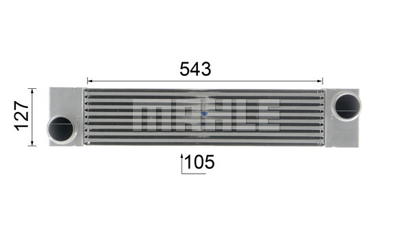 Ilustracja CI 193 000P MAHLE chłodnica powietrza doładowującego - intercooler