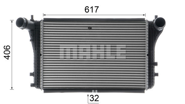 Ilustracja CI 387 000P MAHLE chłodnica powietrza doładowującego - intercooler