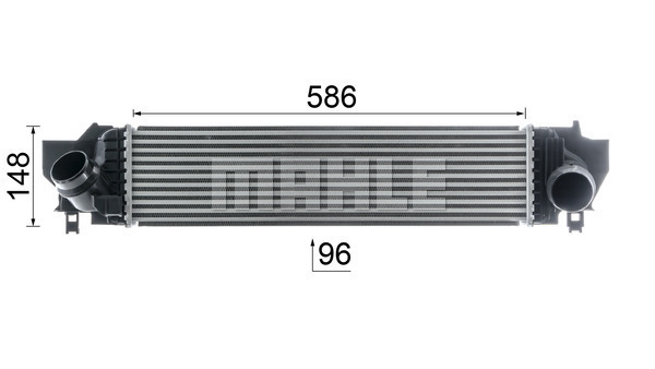 Ilustracja CI 617 000P MAHLE chłodnica powietrza doładowującego - intercooler
