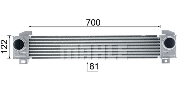 Ilustracja CI 619 000P MAHLE chłodnica powietrza doładowującego - intercooler