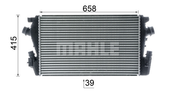 Ilustracja CI 625 000P MAHLE chłodnica powietrza doładowującego - intercooler