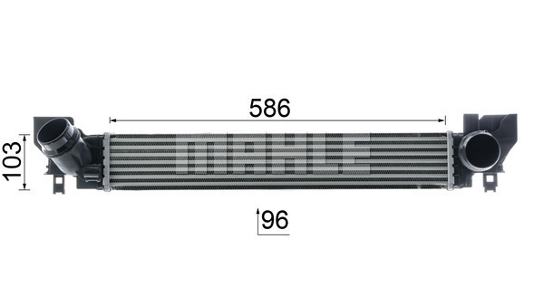 Ilustracja CI 627 000P MAHLE chłodnica powietrza doładowującego - intercooler