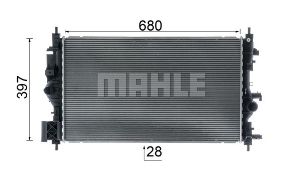 Ilustracja CR 1697 000P MAHLE chłodnica cieczy