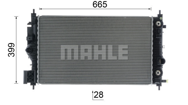 Ilustracja CR 2593 000P MAHLE chłodnica cieczy