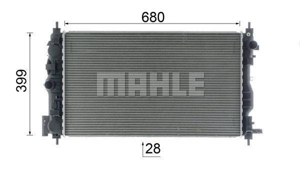 Ilustracja CR 2594 000P MAHLE chłodnica cieczy
