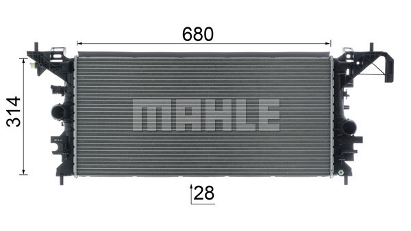 Ilustracja CR 2597 000P MAHLE chłodnica cieczy