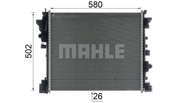 Ilustracja CR 2598 000P MAHLE chłodnica cieczy