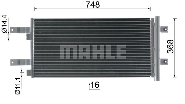Ilustracja AC 1031 000S MAHLE skraplacz, klimatyzacja