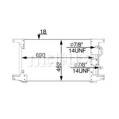 Ilustracja AC 283 000P MAHLE skraplacz, klimatyzacja